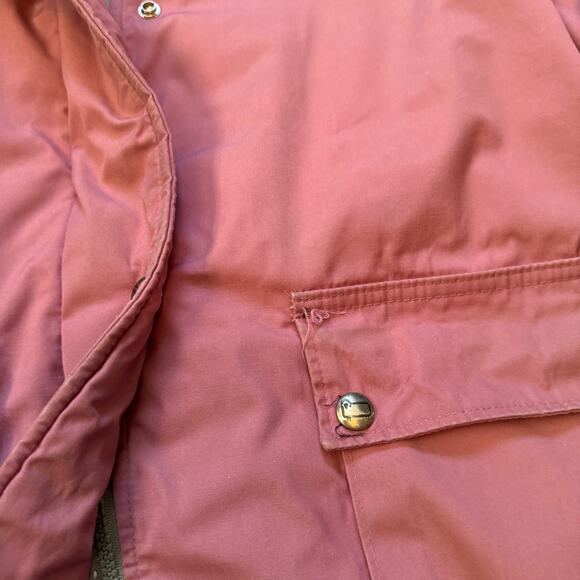 Women's Vintage 80's Woolrich Pink Flannel Lined Parka Jacket Coat Sz Medium VTG - Picture 7 of 11